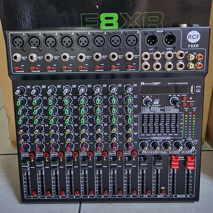 Mixer audio rcf f8xr F 8 XR 8CH soundcard F 8XR effect reverb