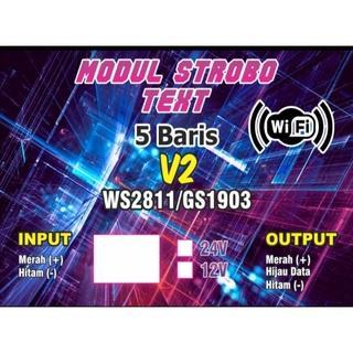 Promo Modul Strobo Running Text 5 Baris V2 Kendaraan Mobil Car Original