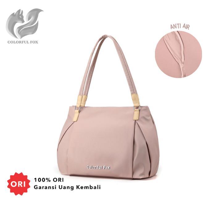 Tas Bahu Wanita Totebag Kuliah Anti Air COLORFUL FOX 2369