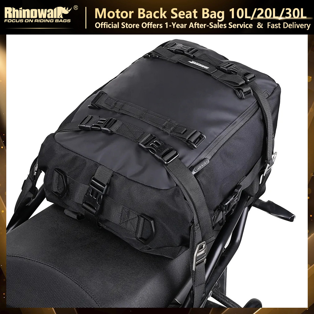 Rhinowalk Motorcycle Rear Seat Bag 10L/20L/30L Waterproof Motocross