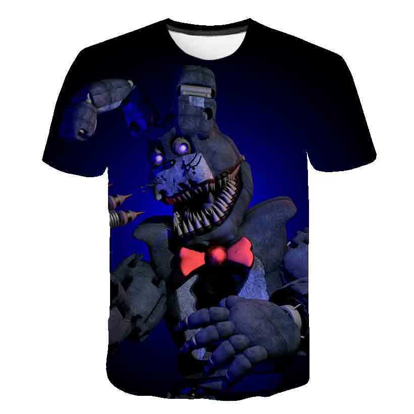 Game Fnaf T Kaos Fnaf Baru Kaos Streetwear Lima Malam Di Freddy Kaos Kartun Anime