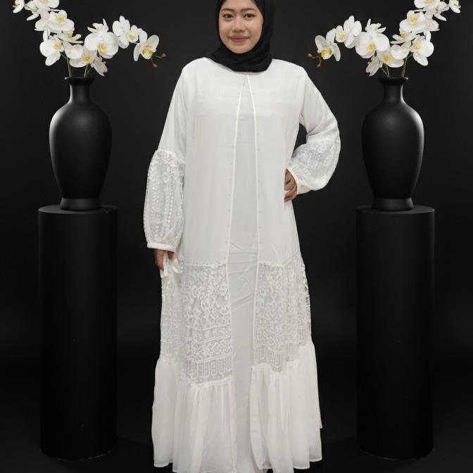 Abaya Zulfah, Gamis Abaya Hitam, Gamis Abaya Putih, Gamis Hitam, Gamis Putih, Abaya Payet, Abaya Sya