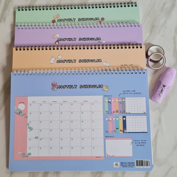 Colorful Monthly Scheduler book