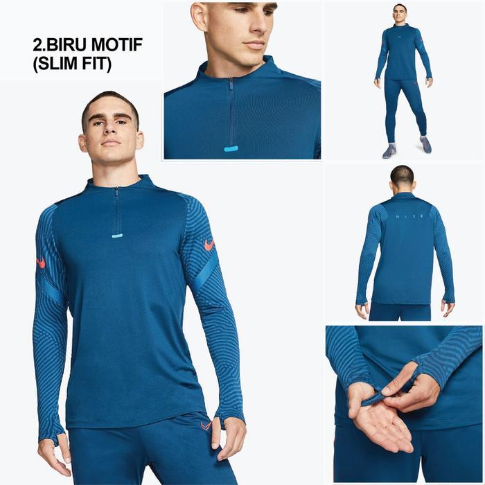 Baju Training Lengan Panjang Kaos Sepeda Nike Dry Fit Strike Drill Gym