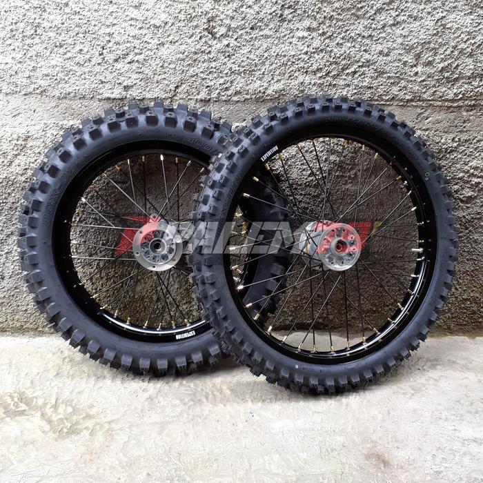 Wheelset Trail 21 18 Ban Dunlop KLX Dtracker 150 Velg Expedition