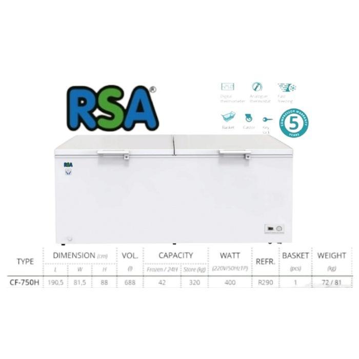 Freezer Box RSA CF740 / Chest Freezer RSA CF 740 / FREEZER RSA 700LTR - CF750H