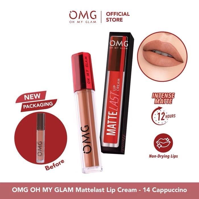 Omg Oh My Glam Mattelast Lip Cream Tender Care No 14 Cappucino 2.9 G - Lip Cream Matte Dengan Warna