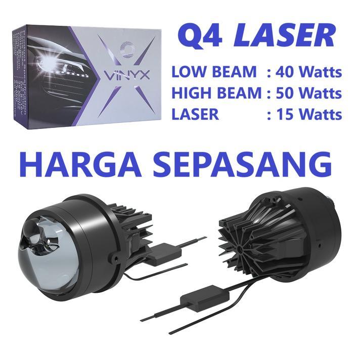 Foglamp Projector, Vinyx Q4, Laser Led, Biled, Lampu Kabut Mobil, Projector 3 Inch, Fog Lamp Led