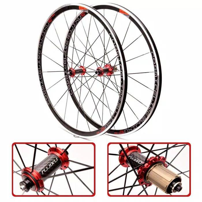 Wheelset Rujixu 700c Alloy 30mm .. Super Ringan & Hub Jangkrik Keras