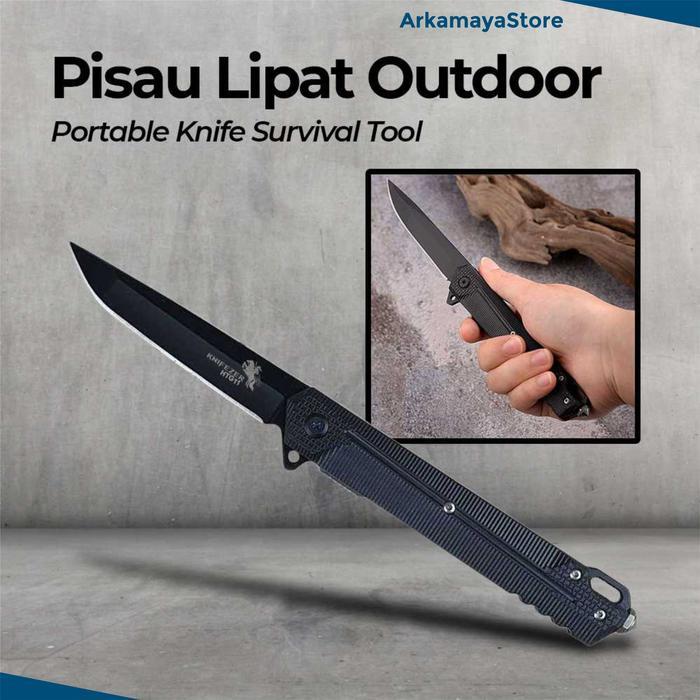 pisau lipat outdoor bushcraft portable knife survival tool