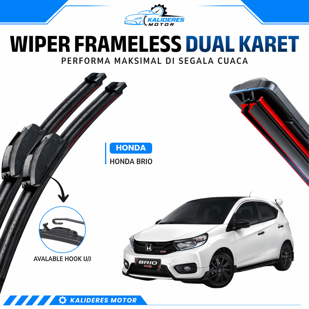 Wiper Honda Brio Dual Kaca Depan Mobil