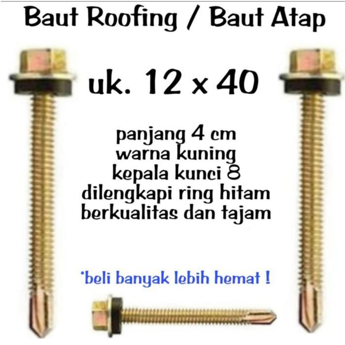 ROFING 4 CM / BAUT ROOFING 12 X 40 ( PANJANG 4 CM )