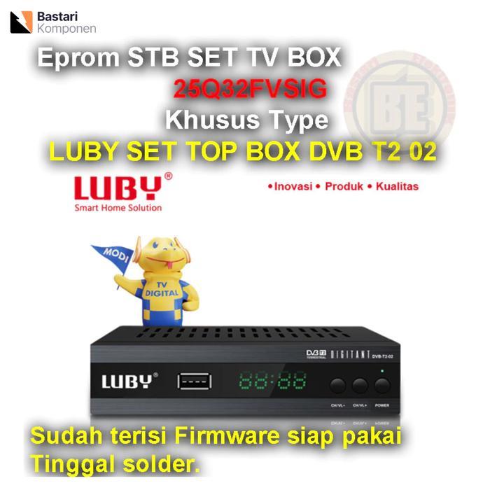 IC Eprom Firmware STB Set TV BOX Luby SET Top Box DVB T2 02 Hitam