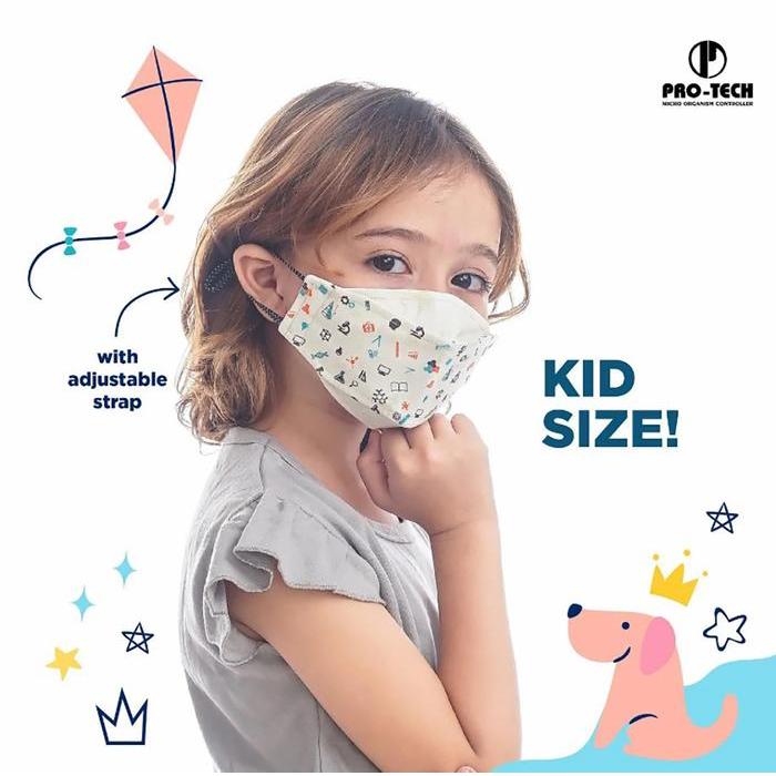 Masker Kain Anak Protech V2 Premium 3 Ply Mask Motif 2