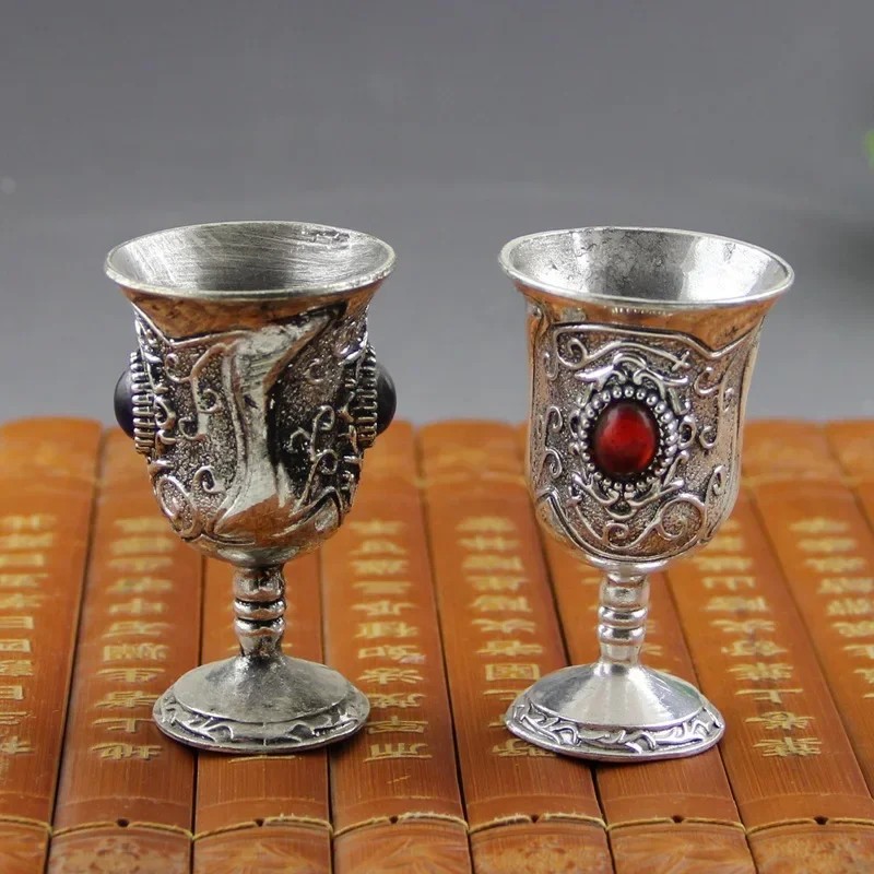 Magic Buddha Altar Chalice Goblet Wicca Altar Pagan Retro Divination Props Gothic Cocktail Whiskey