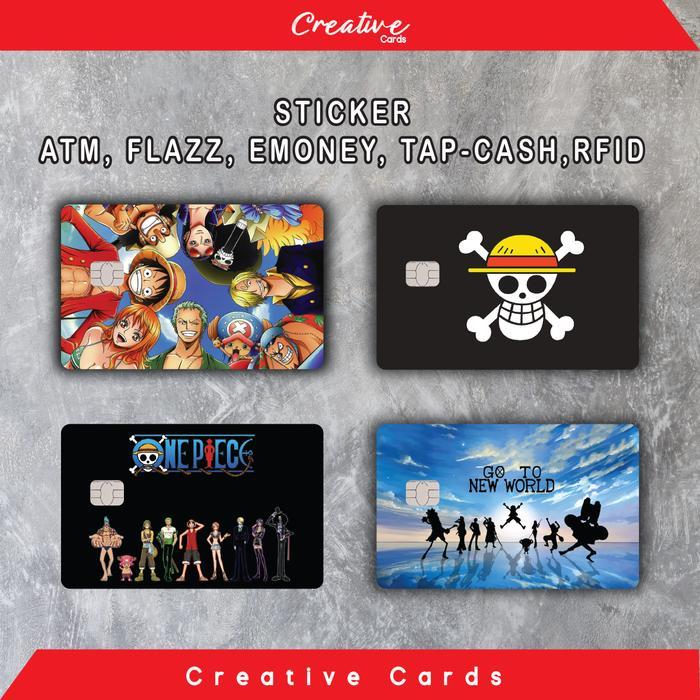 COD Sticker Kartu Atm Skin Card Debit E-monay E-toll Flazz - Onepiece ORIGINAL