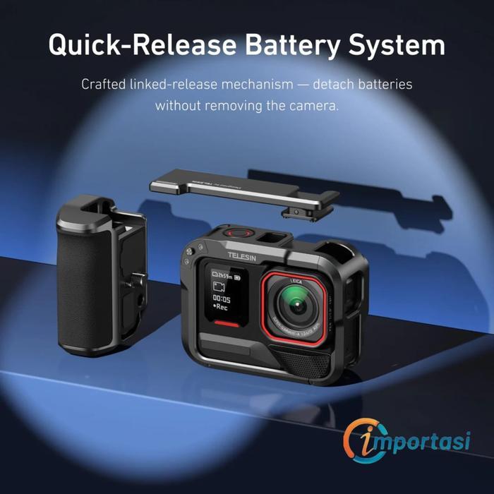 Ammorra.Id- Telesin Street Hand Grip Kit Set Aegis Pro For Insta360 Ace Pro / Ace Pro 2 Case With