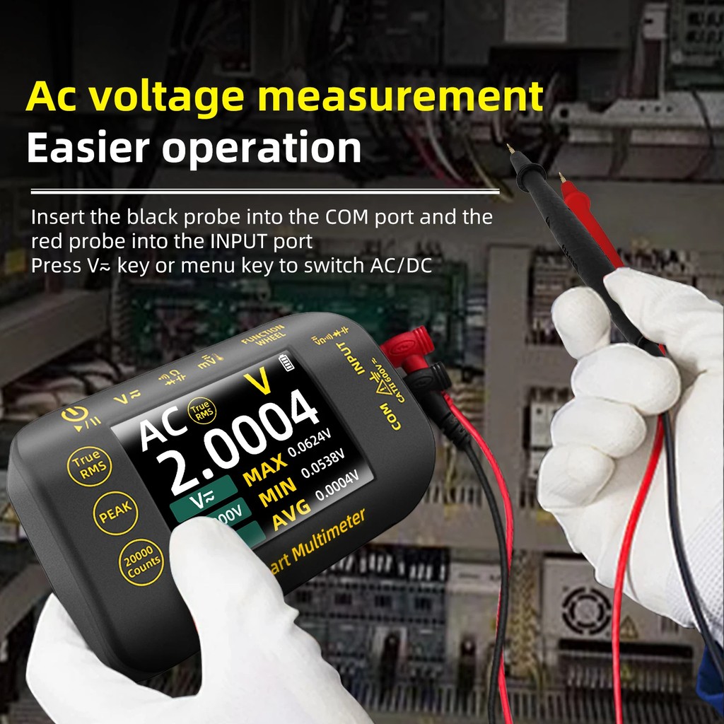 B S40 Smart Rehargeable Digital Multimeter True RMS 20000 ount 1000V D Multimeter olor LD with Stand