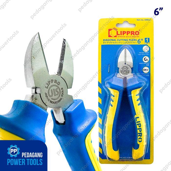 Premium Lippro Tang Potong 6 Inch Diagonal Cutting Pliers 226N-6 Original