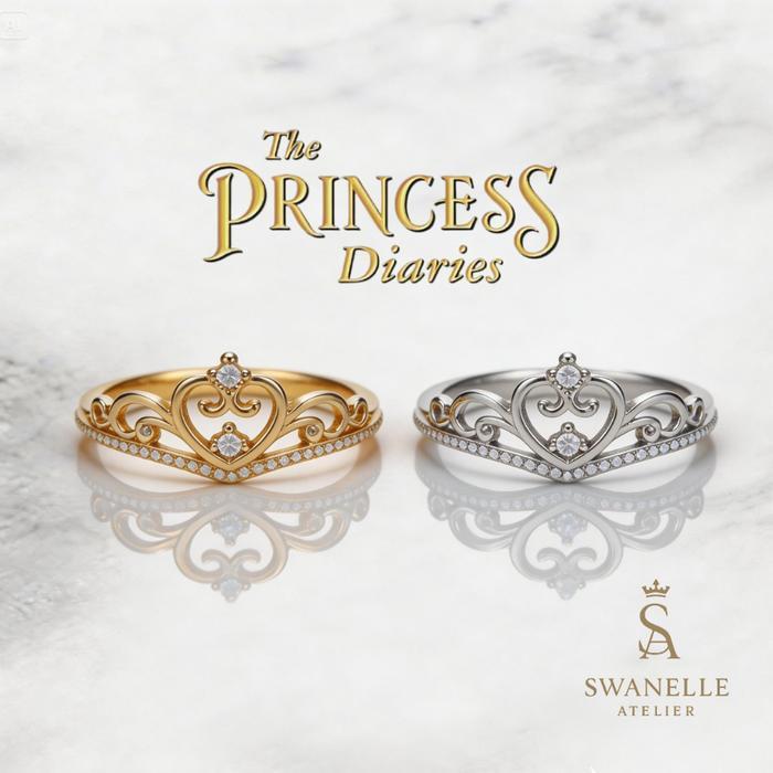 Swanelle Atelier - Cincin Disney Princess Gold / Silver Princess Ring DIsney Emas / Silver