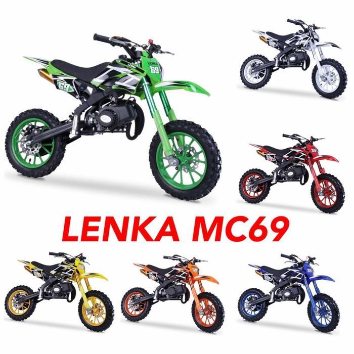 Lenka Motor Cross Mini MC 69 Motor Trail Kecil 2 Tak 49 cc warna hijau