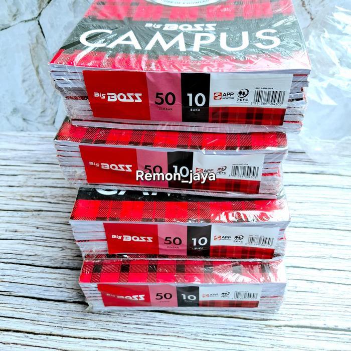 BUKU TULIS BIG BOSS CAMPUS 50 Lembar Isi 10 BUKU CAMPUS BOXY PANJANG / BUKU BIG BOSS