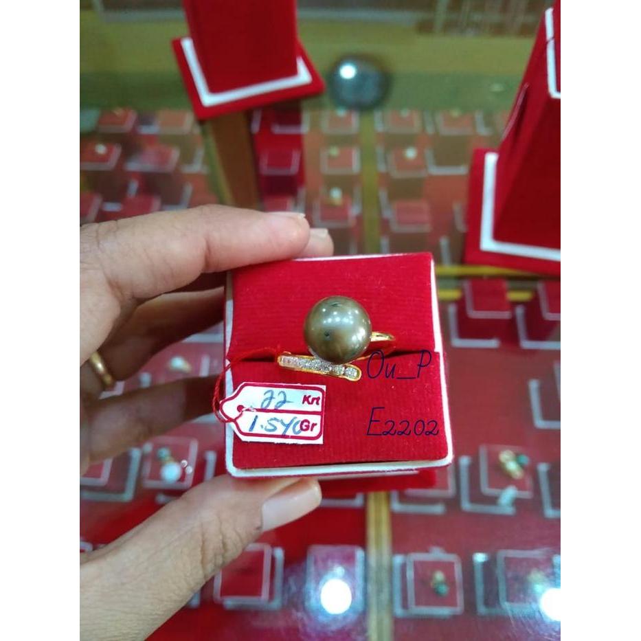 READY perhiasan cincin emas mutiara laut asli lombok , mutiara lombok asli