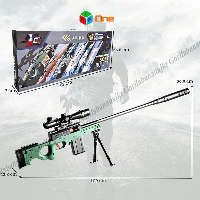 abmg- Mainan Pistol Pistolan Awm Sniper Tembak Tembakan