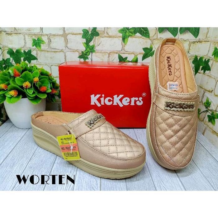 Sepatu Sandal Wedges Kickers Wanita Terbaru Shoes Putih