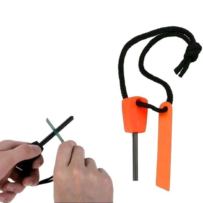 Fire Starter Alat Pematik Api Outdoor Survival Magnesium Flint Stone Bushcraft Camping