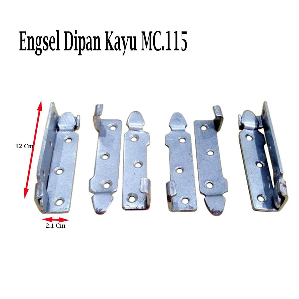 LIE1301 - 1 Set Engsel Tempat Tidur MC.115 / Engsel Dipan Kayu / Hak Sudut Ranjang