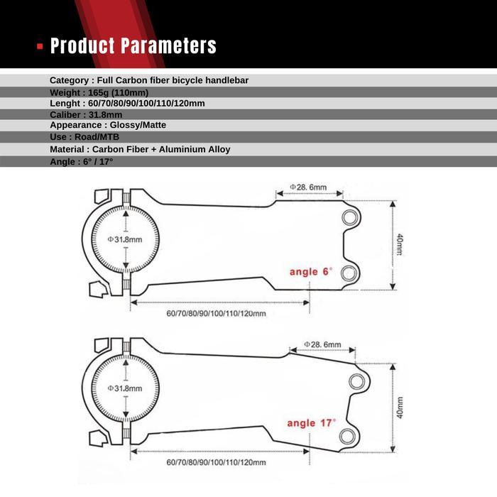 Ritchey Stem Sepeda Carbon Alloy 6 Derajat Xc Mtb Roadbike