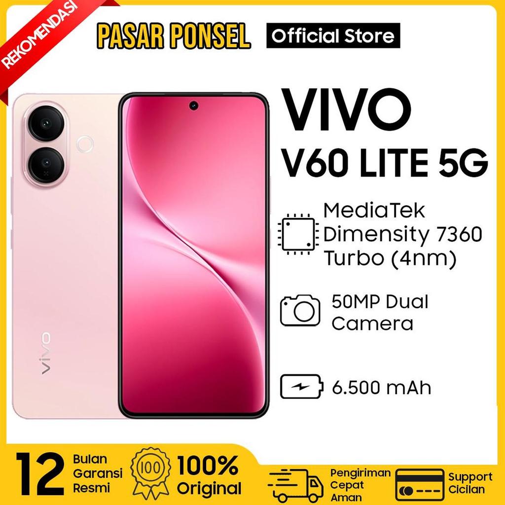 VIVO V60 LITE 5G 8/256 GB GARANSI RESMI VIVO INDONESIA TERMURAH