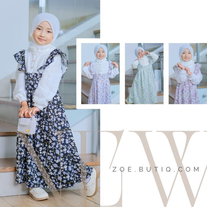 luto- Gamis Anak Perempuan Terbaru Lebaran Muslim Mewah Korea Style Fadila Kid Baju Dress