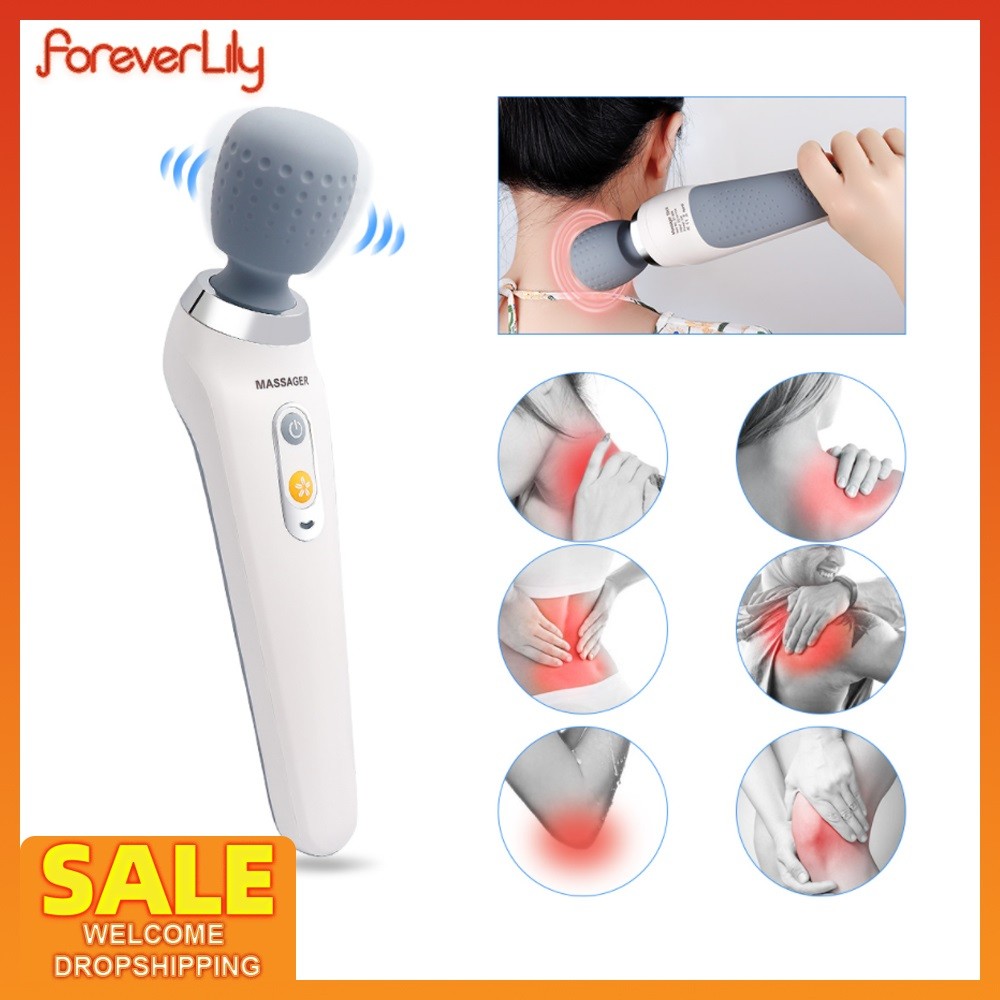USB Handheld Electric Wand Massager High Frequency Vibration Body