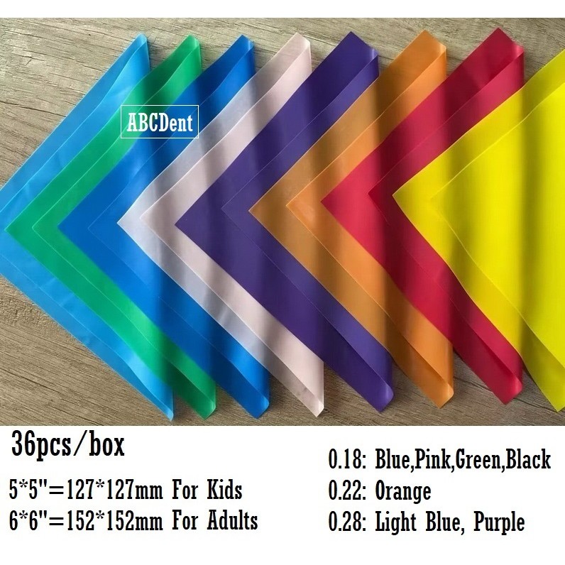 Dental Rubber Dam Sheet Natural Latex Rubber barrier Endodontics Dams