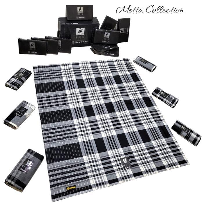 SARUNG MANGGA GOLD BLACK WHITE HALUS LEMBUT