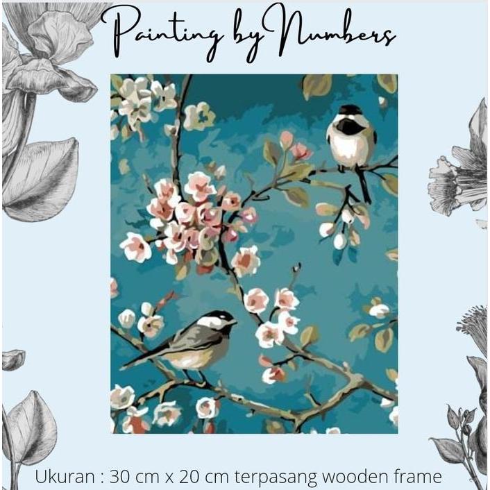 DIY painting by number 30x20cm kerajinan tangan - KOREAN
