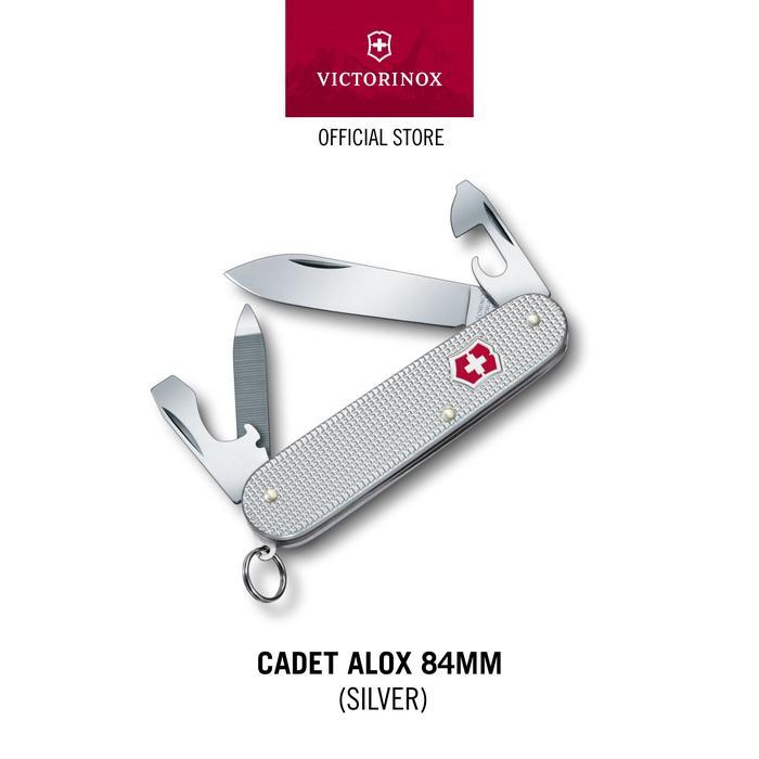 Ready Victorinox Cadet Alox, 84 mm, silver [Pisau Lipat] Swiss Army Knife