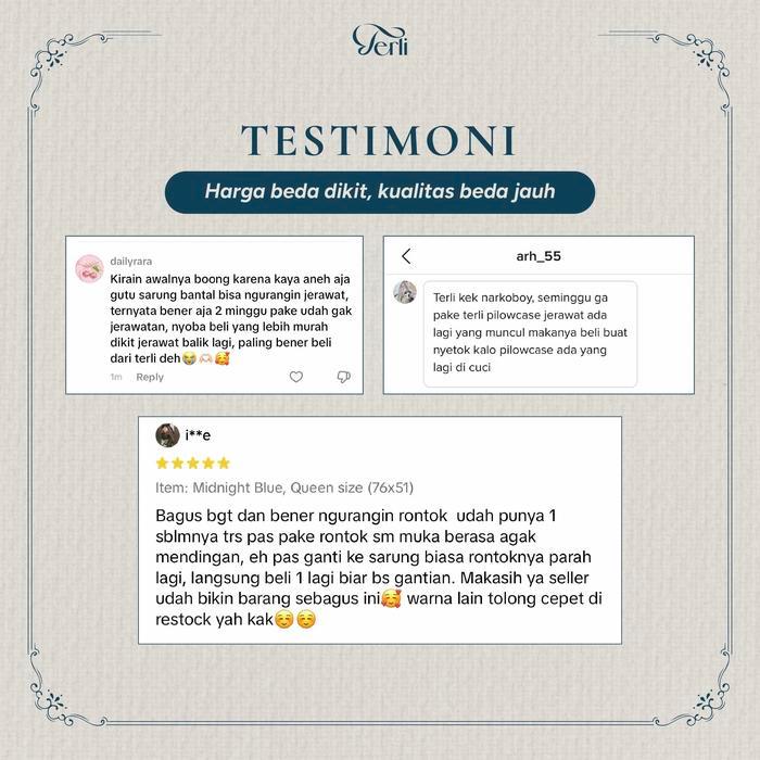 aq5r- Sarung Bantal Premium Satin Silk Terli Beauty