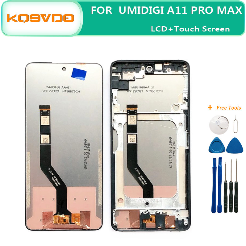 New 6.8" For UMIDIGI A11 Pro Max LCD Display + Touch Screen Assembly Original For UMIDIGI A11Pro Max