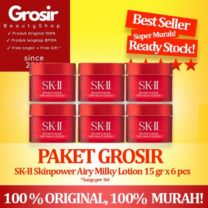 Sk-Ii Skii Sk Ii Sk2 Paket Grosir Skinpower Airy Milky Lotion 15Gr X 6 Pcs Original From Official