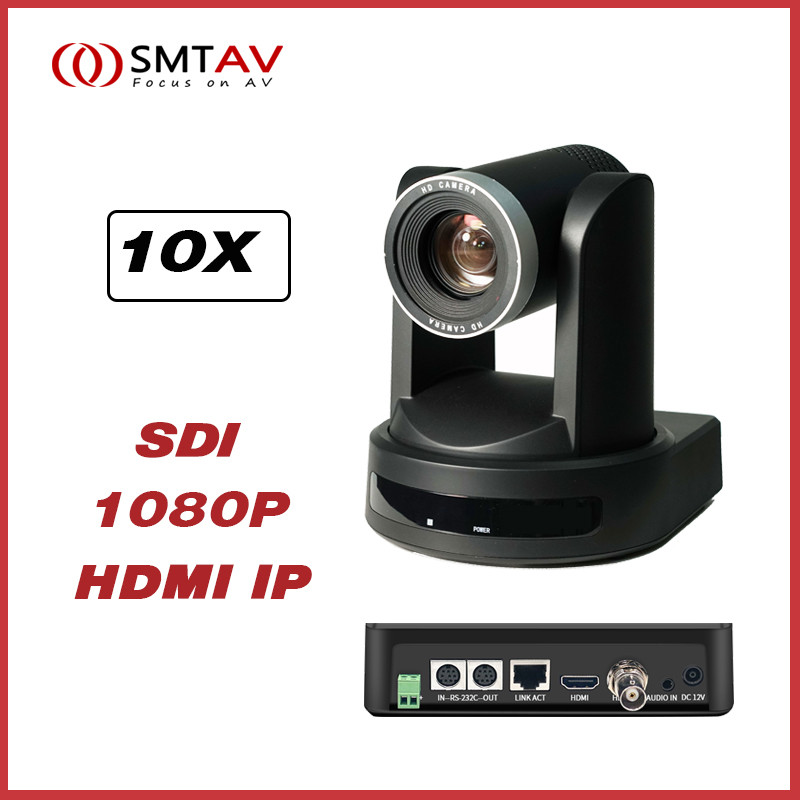 SMTAV Conference Camera SDI PTZ Camera 10X Zoom HDMI IP Live