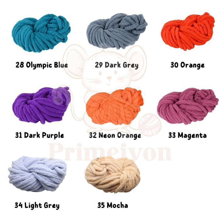Benang rajut chenille jumbo import/ benang rajut handuk jumbo import