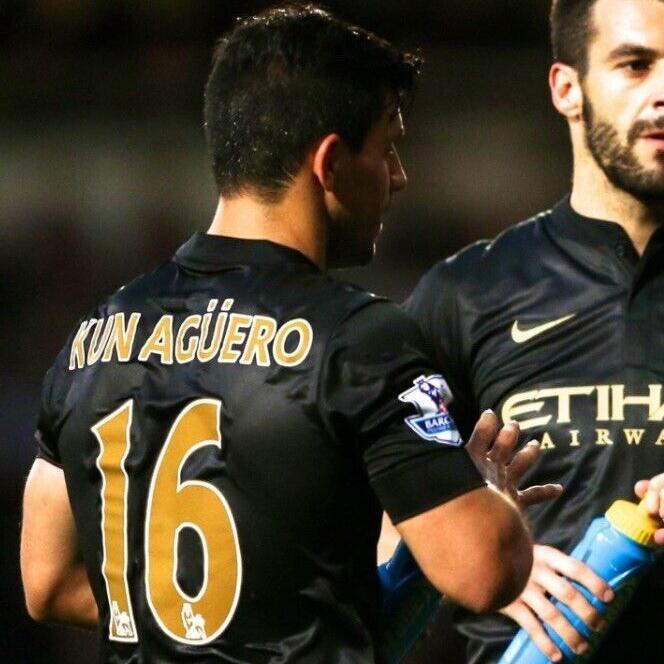 [ NAMESET ] KUN AGUERO 16 M CITY 2007 / 2013 GOLD