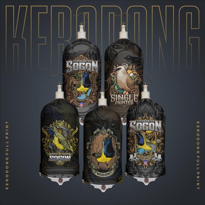 KERODONG SANGKAR LOVEBIRD FULL PRINTING MOTIF BURUNG SOGON & TRUCUKAN PREMIUM BAHAN HALUS TIDAK