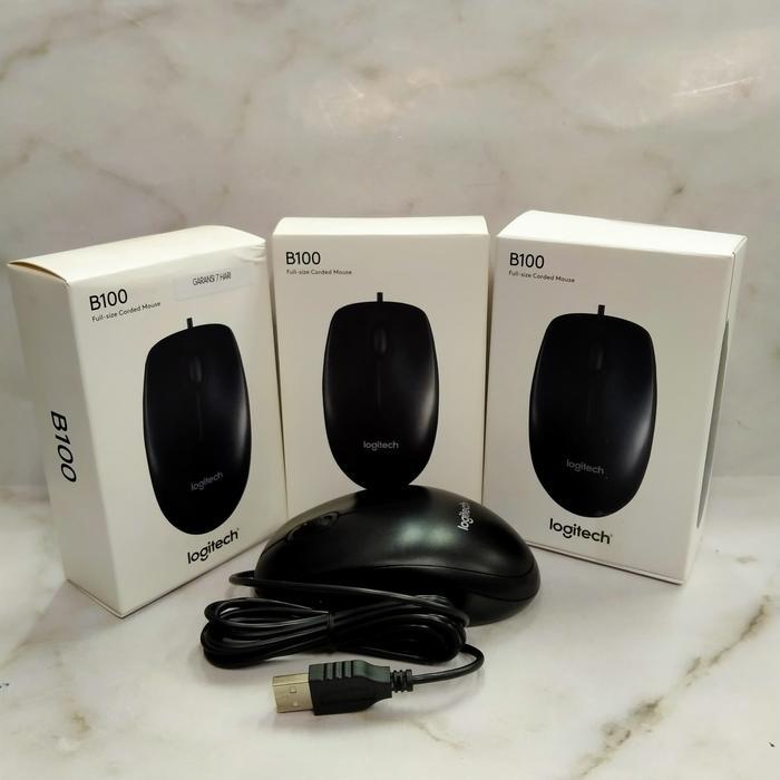 Ada Stok Mouse Kabel USB LOGITECH B-100/Mouse Komputer