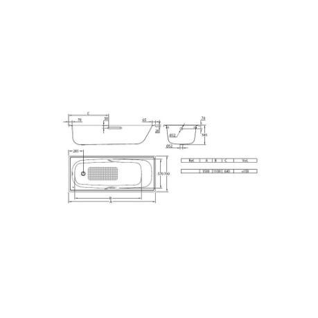 Bathtub Toto Tipe Fb 1500 -70 Sudah Termasuk Afur