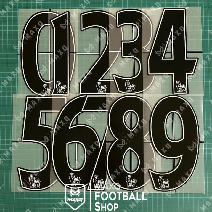 Khusus Gosend [ Font ] Angka Liga Inggris Bpl 2007 / 2013 Hitam Retro Player Size Hk