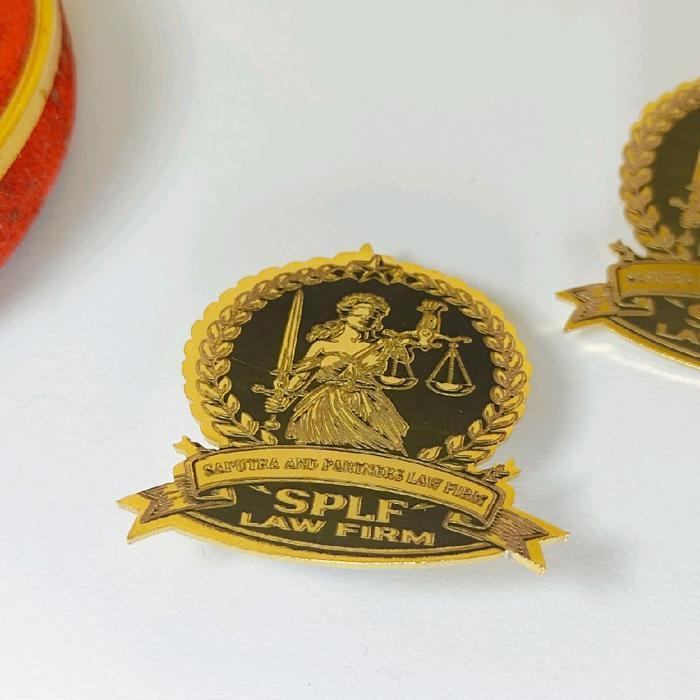 Pin Custom Logo Pin Instansi Organisasi Lapis Emas